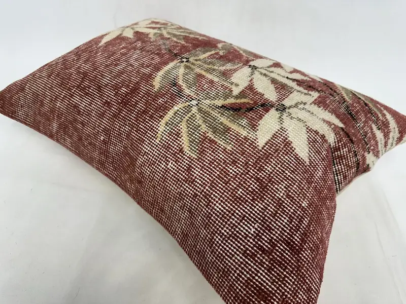 20x28 Red Pillow Case, Natural Pillow, Sofa Cushion Cover, Boho Pillow Sham Cover, Nomadic Pillow Sham, Turkish Pillow, Kilim Pillow, Cushion - 6