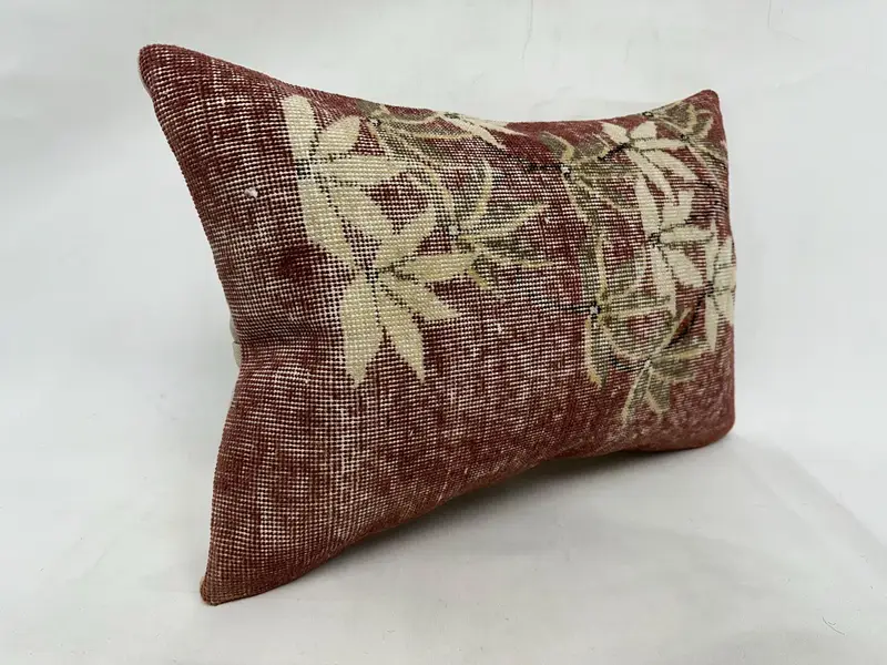 20x28 Red Pillow Case, Natural Pillow, Sofa Cushion Cover, Boho Pillow Sham Cover, Nomadic Pillow Sham, Turkish Pillow, Kilim Pillow, Cushion - 3