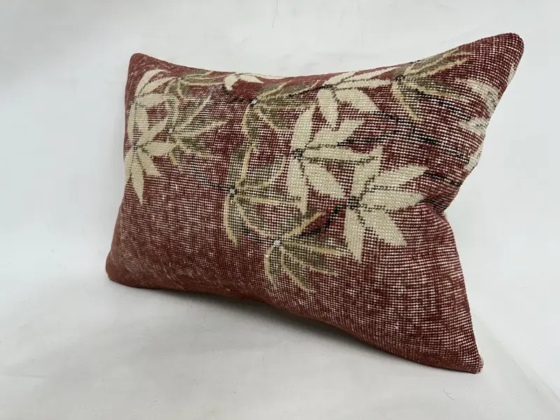 20x28 Red Pillow Case, Natural Pillow, Sofa Cushion Cover, Boho Pillow Sham Cover, Nomadic Pillow Sham, Turkish Pillow, Kilim Pillow, Cushion - 4