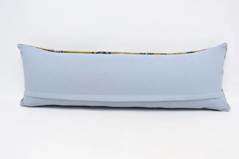 Cushion Cover, Antique Pillows, 16x48 Yellow Pillow Cover, Yoga Cushion Case, Kilim Cushion Sham, Ethnical Kilim Rug Pillow - 6