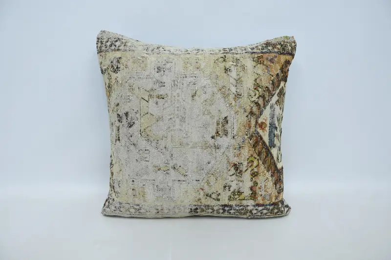 Handmade Kilim Cushion, Turkish Pillow, 24x24 Orange Cushion Cover, Vintage Kilim Throw Pillow, Vintage Kilim Pillow Pillow, Pillow Case - 1