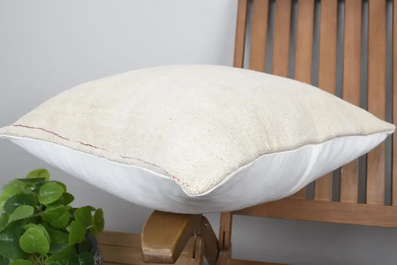 Kilim Cushion Sham, Pillow Case, Chair Cushion Cover, 20x20 Beige Pillow Case, Wholesale Cushion Case, Throw Kilim Pillow, Turkish Pillow - 6