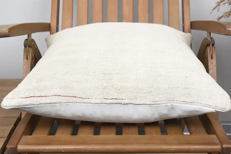Kilim Cushion Sham, Pillow Case, Chair Cushion Cover, 20x20 Beige Pillow Case, Wholesale Cushion Case, Throw Kilim Pillow, Turkish Pillow - 5