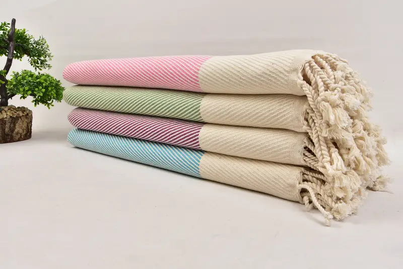 70x40 Cotton Striped Towel, Best Beach Towel, Yoga Towel, Home Decor Gifts, Beach Towel Personalized, Bachelorette Party Favor, Custom Wedding Gifts - 3