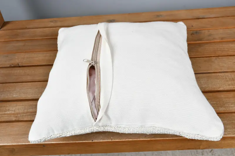 Cushion Cover, Kilim Rug Pillow Cover, Home Decor Pillow, Kilim Cushion Sham, 14x14 White Cushion Case, Vintage Kilim Throw Pillow - 5