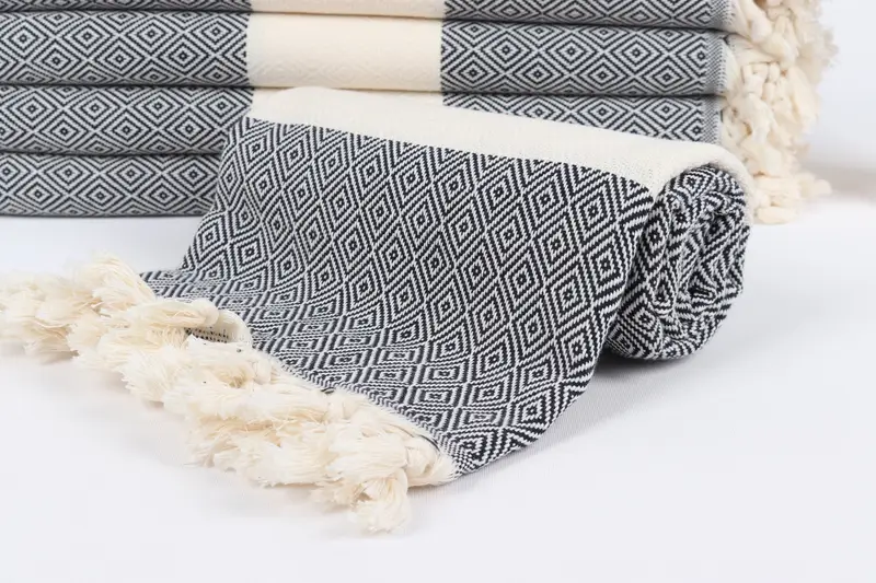 Turkish Towel Beach, Gift For Boyfriend, 70x40 Cotton Diamond Towel, Pool Towels, Quick-dry travel peshtemal towel, Wedding Gift, Personalized Towel - 4