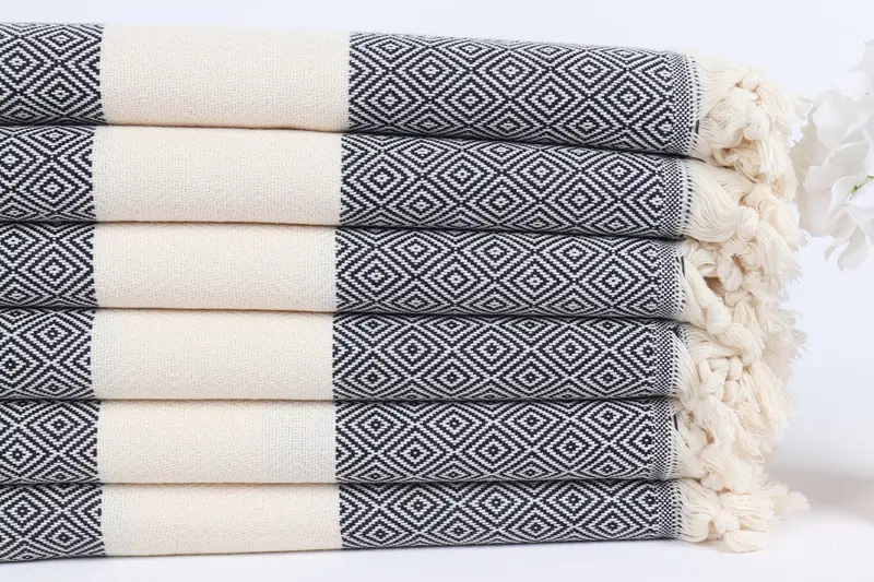 Turkish Towel Beach, Gift For Boyfriend, 70x40 Cotton Diamond Towel, Pool Towels, Quick-dry travel peshtemal towel, Wedding Gift, Personalized Towel - 3