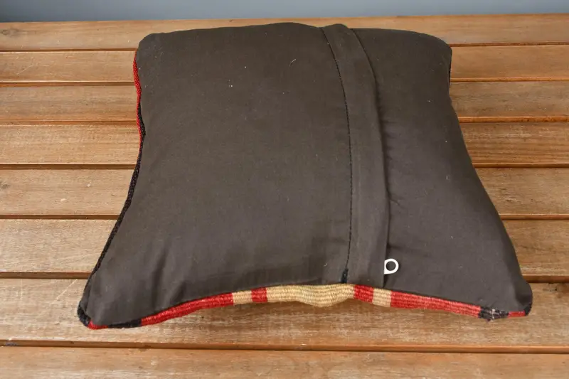 Pillow, Vintage Kilim Pillow, Pillow for Couch, Muted Pillow Case, 12x12 Red Pillow Case, Home Decor Pillow, Accent Throw Pillow Case - 5