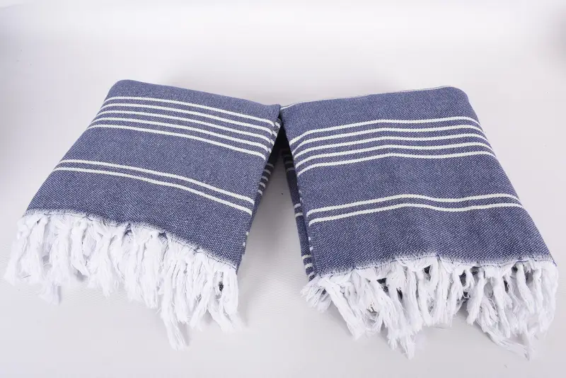 Boyfriend Christmas Gift, Monogram Blanket, Christmas Tablecloth, 96x70 Cotton Striped Towel, Shower Curtain, Decorative Blanket, Woven Blanket - 6
