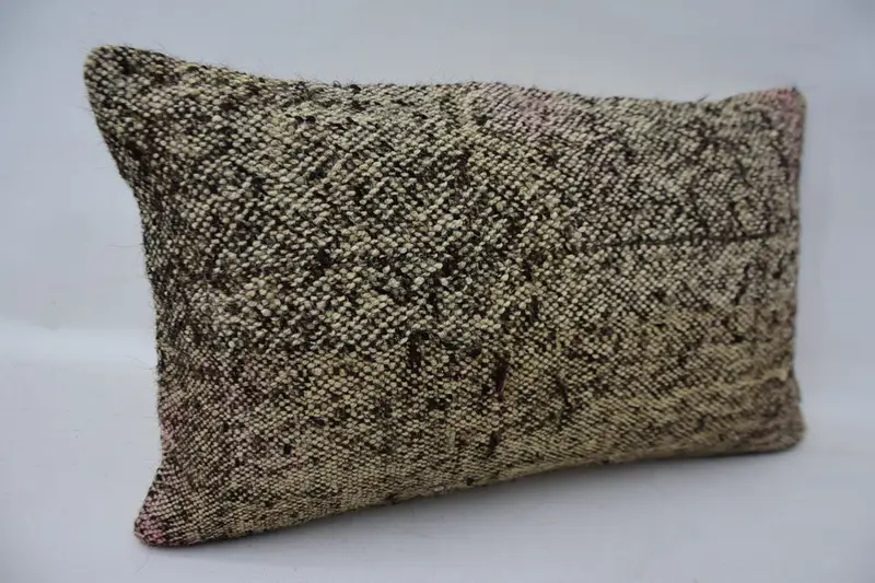 Anatolian Cushion Cover, 12x20 Beige Pillow Sham, Antique Pillows, Pillow Cover, Turkish Pillow, Vintage Pillow, Outdoor Bolster Cushion Cover - 2