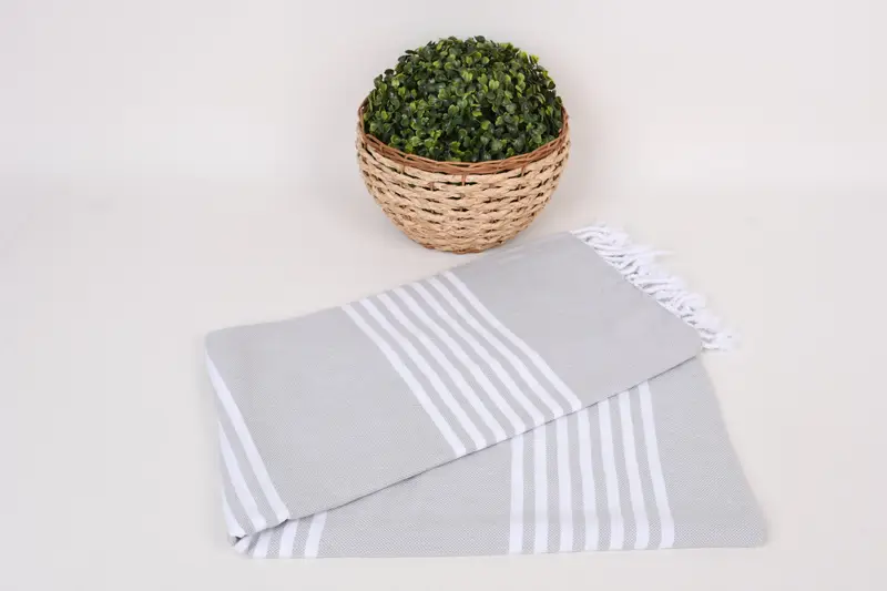 Bachelorette Gifts, Peshtemal Towel, Organic Towel, Lightweight Turkish towel for beach, Xmas Gifts, 68x40 Cotton Striped Towel, Summer Gift - 4