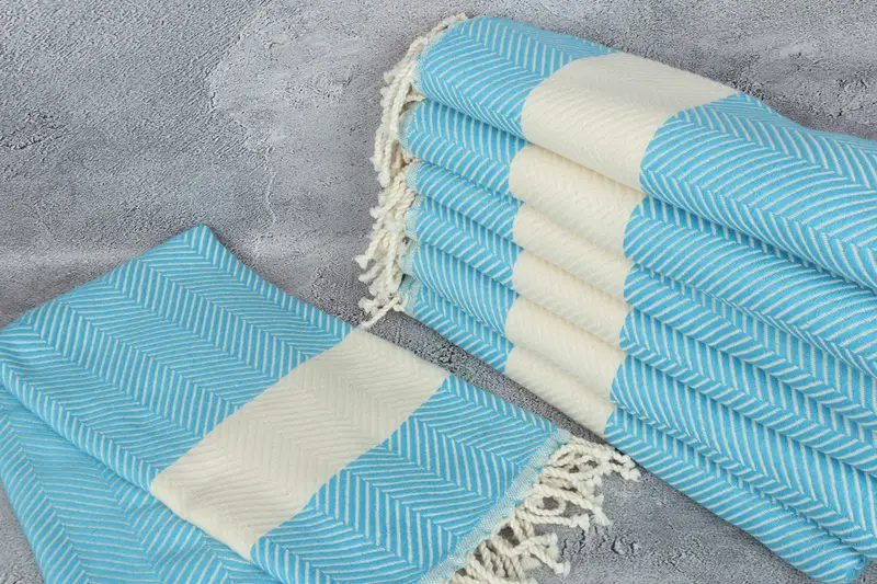 Gym Towel, Embroidered Beach Towel, Engagement Gift, Lightweight Turkish towel, Turkish Towel Beach, 70x40 Cotton Zig zag Towel, Turkish Towel USA - 2