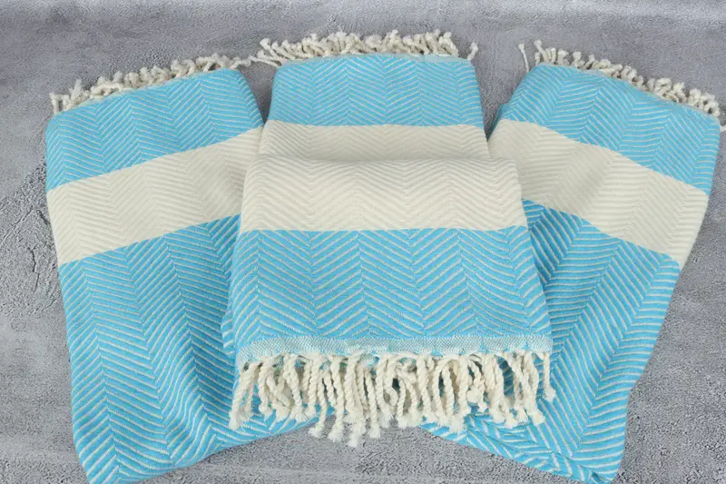 Gym Towel, Embroidered Beach Towel, Engagement Gift, Lightweight Turkish towel, Turkish Towel Beach, 70x40 Cotton Zig zag Towel, Turkish Towel USA - 4