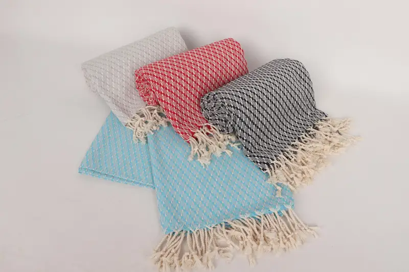 68x40 Cotton Geometric Towel, Beach Theme Wedding Gift, Embroidery Towels, Sand-resistant towel, Housewarming Gift, Gift For Her, Personalized Gifts - 5