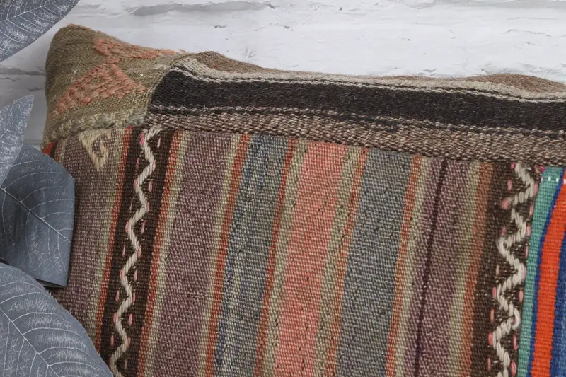 Pillow for Couch, 16x48 Brown Pillow Sham, Kilim Pillow, Turkish Kilim Pillow, Vintage Throw Cushion Cover, Pillow Cover - 2