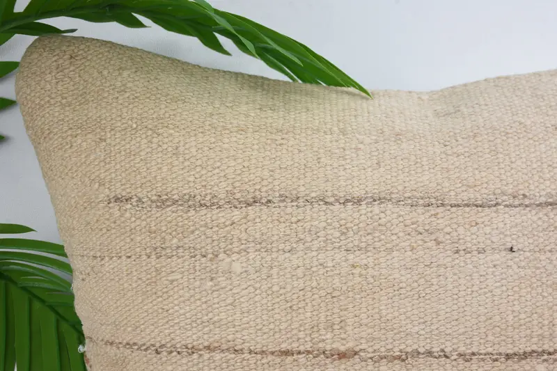 Home Decor Pillow, 16x16 Beige Pillow Case, Chair Cushion Case, Antique Pillows, Turkish Pillow, Armchair Pillow Cover, Pillow Case - 2