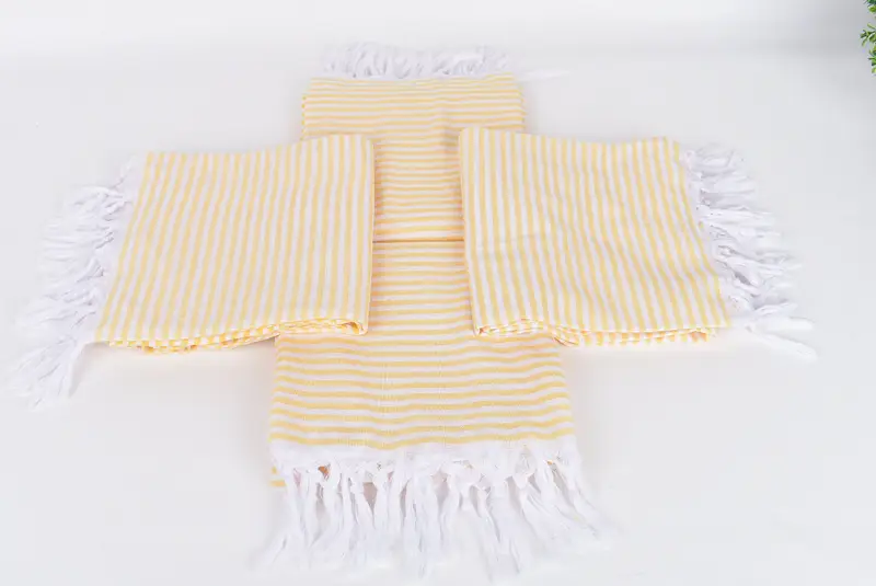 Thin and lightweight Turkish peshtemal, Cotton towel, Grandma Gift, Bridesmaid Gift, 68x36 Cotton Striped Towel, Home Decor Gifts, Scarf Towel - 6