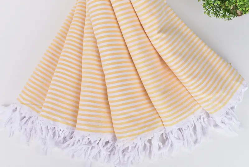 Thin and lightweight Turkish peshtemal, Cotton towel, Grandma Gift, Bridesmaid Gift, 68x36 Cotton Striped Towel, Home Decor Gifts, Scarf Towel - 4