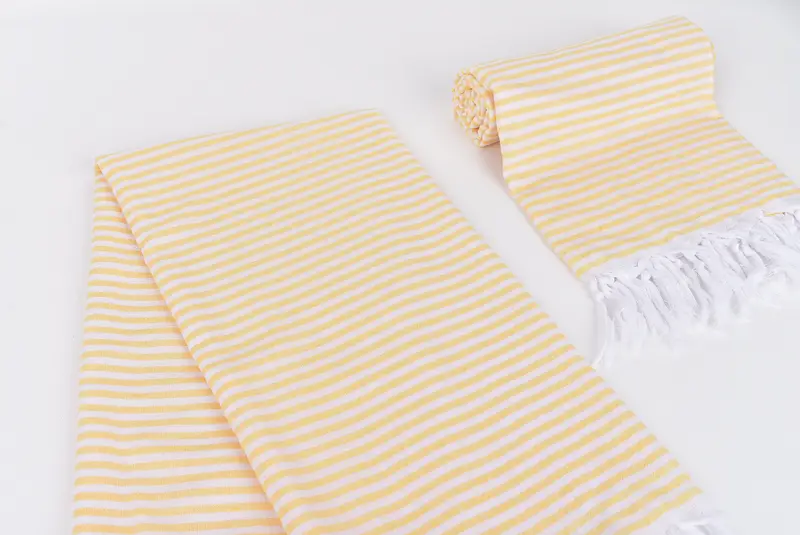 Thin and lightweight Turkish peshtemal, Cotton towel, Grandma Gift, Bridesmaid Gift, 68x36 Cotton Striped Towel, Home Decor Gifts, Scarf Towel - 7