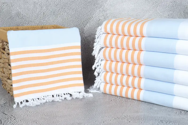 Christmas Gift, 70x40 Cotton Striped Towel, Housewarming Gift, Personalized Gifts, Eco-friendly Turkish towel for home and travel, Quick-dry towel - 3