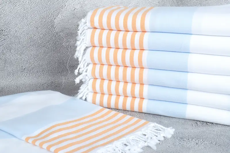 Christmas Gift, 70x40 Cotton Striped Towel, Housewarming Gift, Personalized Gifts, Eco-friendly Turkish towel for home and travel, Quick-dry towel - 2