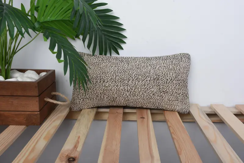 Colorful Pillow Cover, 8x16 Brown Pillow Sham, Pillow for Sofa, Pillow Cover, Vintage Pillow, Turkish Corner Pillow Cover, Kilim Pillow Cover - 1