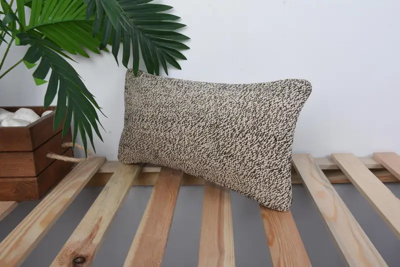 Colorful Pillow Cover, 8x16 Brown Pillow Sham, Pillow for Sofa, Pillow Cover, Vintage Pillow, Turkish Corner Pillow Cover, Kilim Pillow Cover - 5