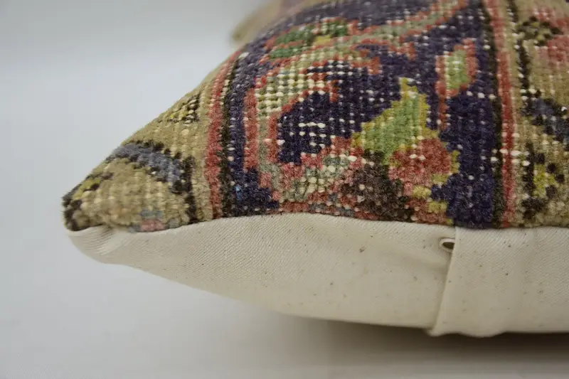Cushion, Interior Designer Pillow, Boho Pillow, Ethnic Cushion Case, Kilim Cushion Sham, Luxury Cushion Cover, 12x24 Beige Pillow Cover - 5