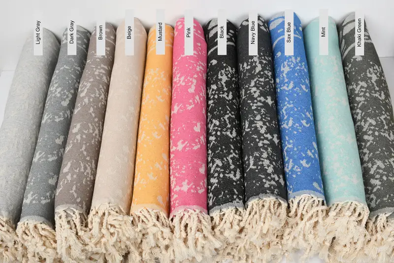 Cotton Towel Carretta Patterned Bath, Beige, Organic Cotton, 70x40 Inches