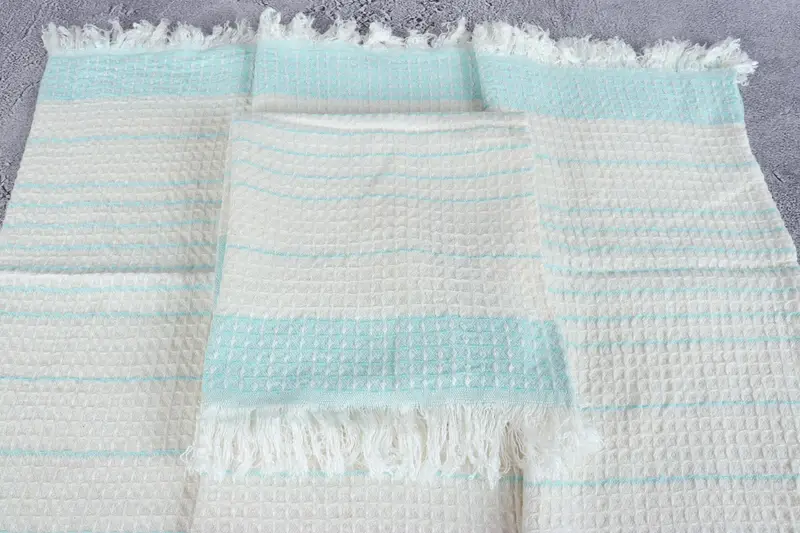 Personalized Wedding Gift For Couple, 40x20 Cotton Waffle Towel, Custom Hand Towel, Organic Towel, Wedding Favors, Summer Towel, Personalized Gift - 4