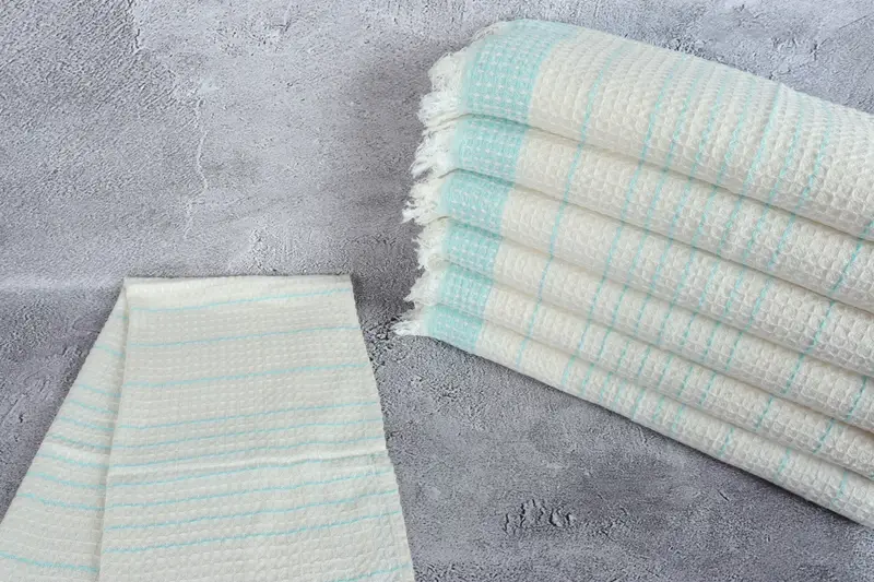 Personalized Wedding Gift For Couple, 40x20 Cotton Waffle Towel, Custom Hand Towel, Organic Towel, Wedding Favors, Summer Towel, Personalized Gift - 2
