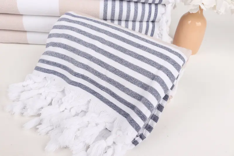 Bridal Shower Favors, Merry Christmas Gifts, Wedding Towel, 68x36 Cotton Striped Terry Towel, Sand-free towel, Travel towel, Turkish Towel Monogram - 4