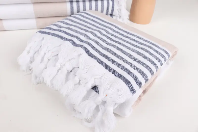 Bridal Shower Favors, Merry Christmas Gifts, Wedding Towel, 68x36 Cotton Striped Terry Towel, Sand-free towel, Travel towel, Turkish Towel Monogram - 5