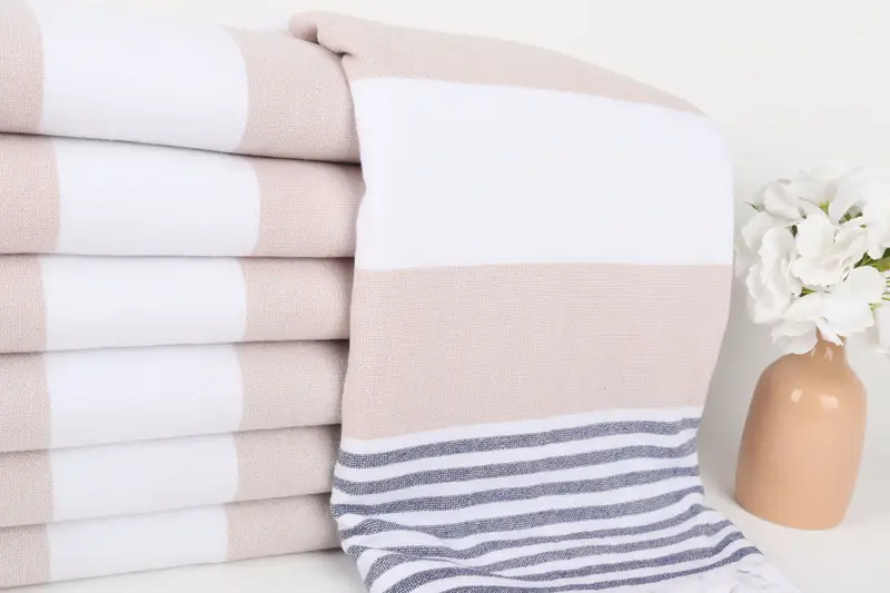 Bridal Shower Favors, Merry Christmas Gifts, Wedding Towel, 68x36 Cotton Striped Terry Towel, Sand-free towel, Travel towel, Turkish Towel Monogram - 2