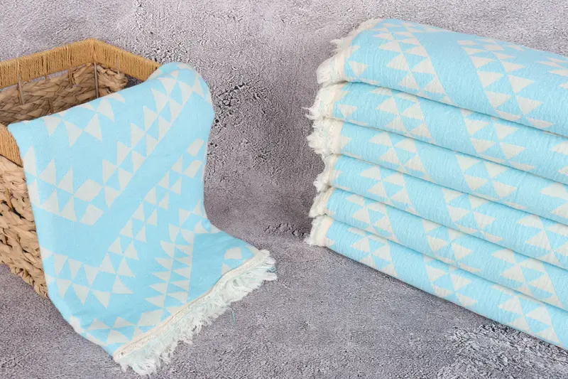 70x40 Cotton Geometric Towel, Thin towel, Personalized Turkish Towel, Quick-Dry Beach Towel, Employee Gifts, Spooky Bachelorette Party Favors - 3