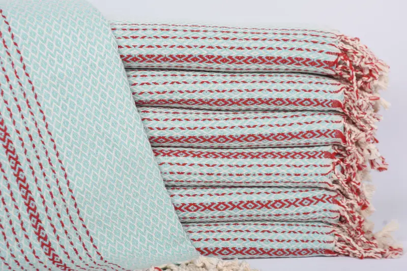 Mint Diamond Towel Organic Cotton Hand Bath Towel, 70x40 Inches