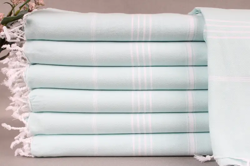 Personalized Monogrammed Turkish Beach Towel Beige Stripes, 71x40 Inches