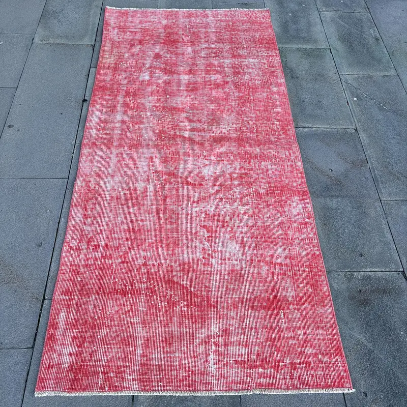 レッドサウスウェスタンラグ、3x6.5フィートのエレガントな室内装飾