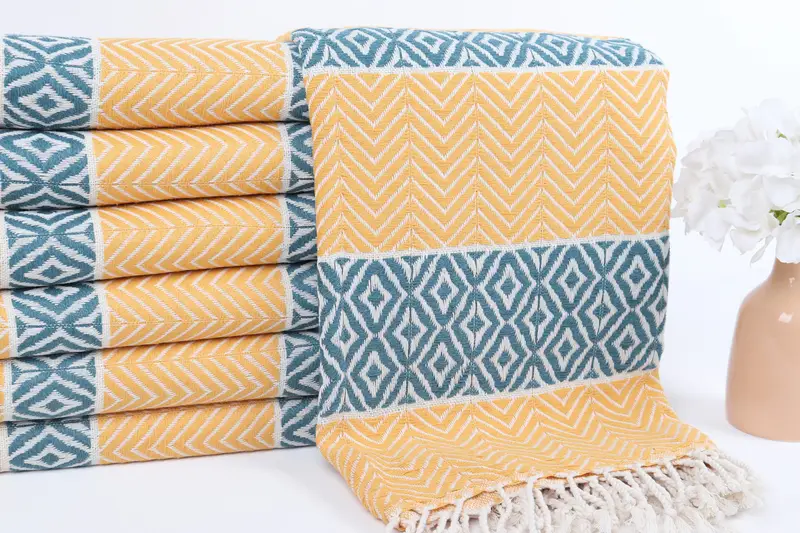Maid Of Honor Gift, Thin towel, Bachelorette Party Favors, 70x40 Cotton Chevron Towel, Wedding Anniversary Gift, Personalized Wedding Gift - 2