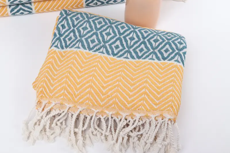 Maid Of Honor Gift, Thin towel, Bachelorette Party Favors, 70x40 Cotton Chevron Towel, Wedding Anniversary Gift, Personalized Wedding Gift - 5