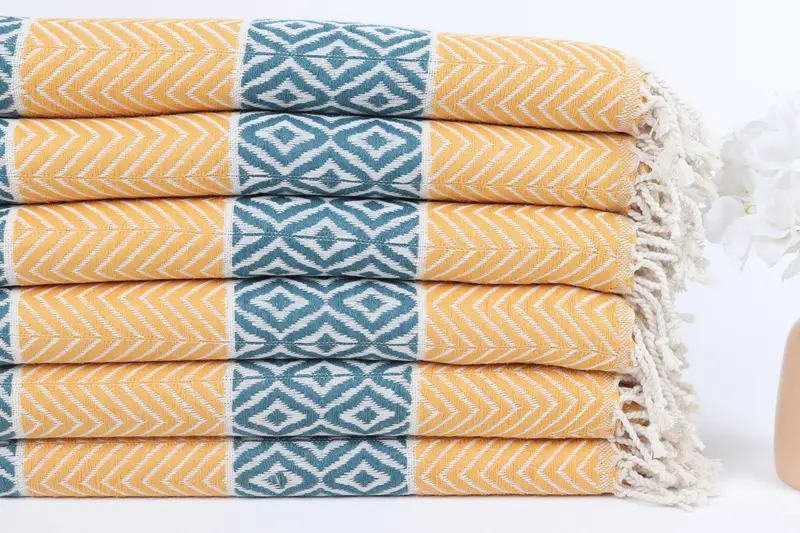 Maid Of Honor Gift, Thin towel, Bachelorette Party Favors, 70x40 Cotton Chevron Towel, Wedding Anniversary Gift, Personalized Wedding Gift - 3