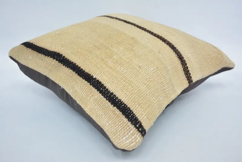 Pillow, 12x12 Beige Pillow Case, Chair Cushion Case, Vintage Kilim Throw Pillow, Pastel Cushion, Turkish Pillow, Kilim Pillow Cover - 6