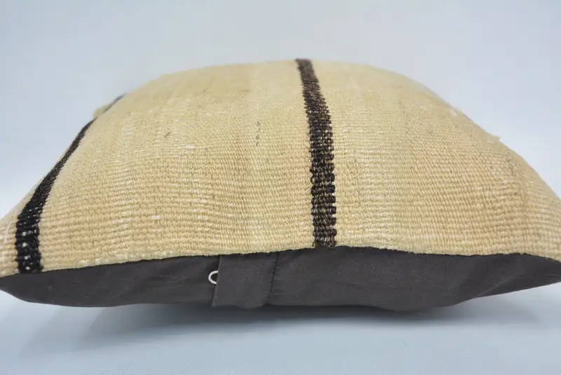 Pillow, 12x12 Beige Pillow Case, Chair Cushion Case, Vintage Kilim Throw Pillow, Pastel Cushion, Turkish Pillow, Kilim Pillow Cover - 5