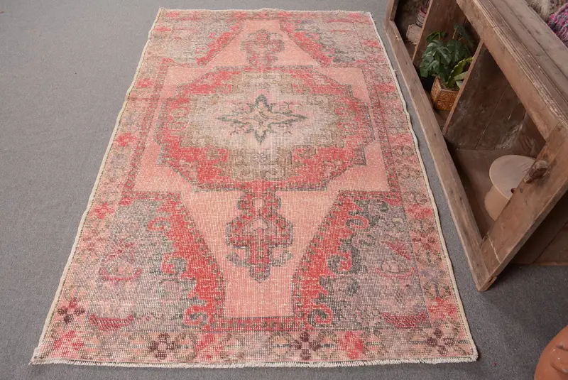 Alfombra de Lunares Rojos y Verdes 1,2x2,1m Decoración Elegante