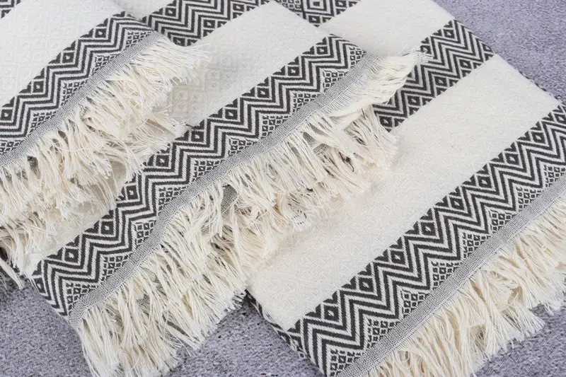 Handwoven Turkish Towel, 70x40 Cotton Diamond Towel, Home Decor Gifts, Embroidered Towel, Monogrammed Beach Towel, Valentines Day Gift For Him - 5