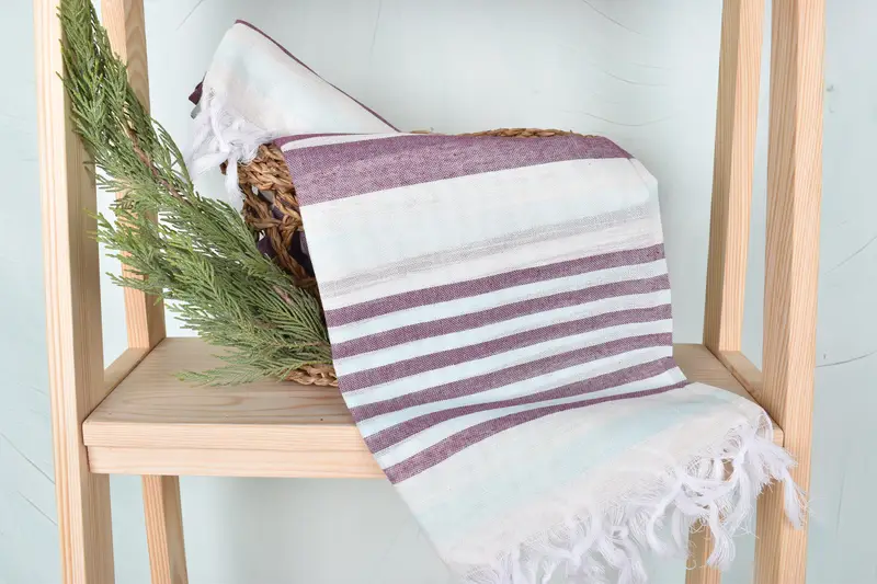 Beach towel, Valentines Gift, Peshtemal Towel USA, Turkish Towel Personalized, 68x40 Cotton Striped Towel, Personalized Gift, Turkish beach towel - 4