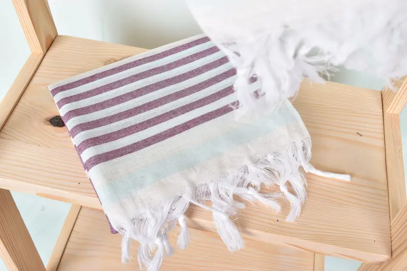 Beach towel, Valentines Gift, Peshtemal Towel USA, Turkish Towel Personalized, 68x40 Cotton Striped Towel, Personalized Gift, Turkish beach towel - 5