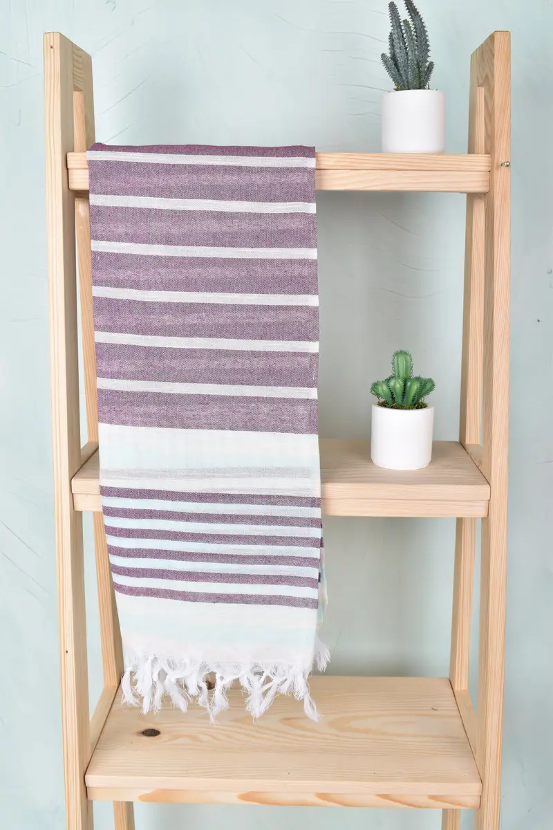 Beach towel, Valentines Gift, Peshtemal Towel USA, Turkish Towel Personalized, 68x40 Cotton Striped Towel, Personalized Gift, Turkish beach towel - 8