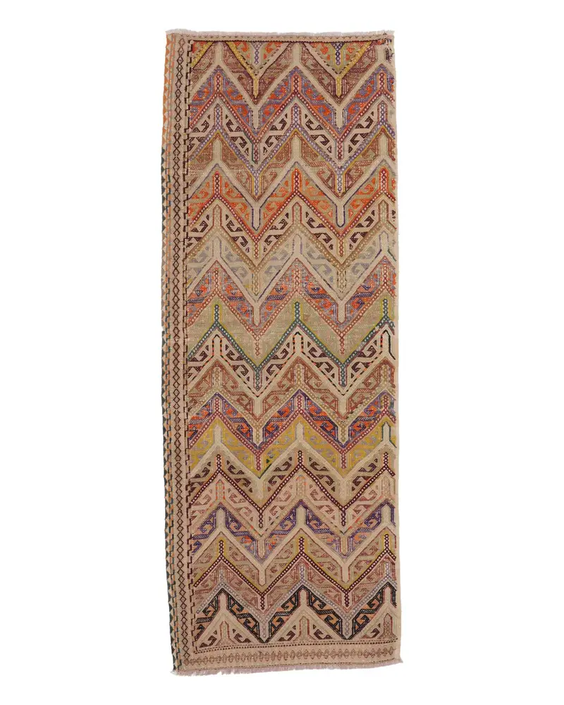 Alfombra Rainbow Check, decoración vibrante de 2,7 x 7,4 pies