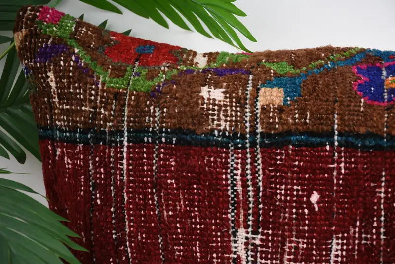 Toss Pillow Case, Toss Cushion, Interior Designer Pillow, Handmade Kilim Cushion, 16x48 Red Cushion Cover, Cushion Cover, Gift Pillow - 2